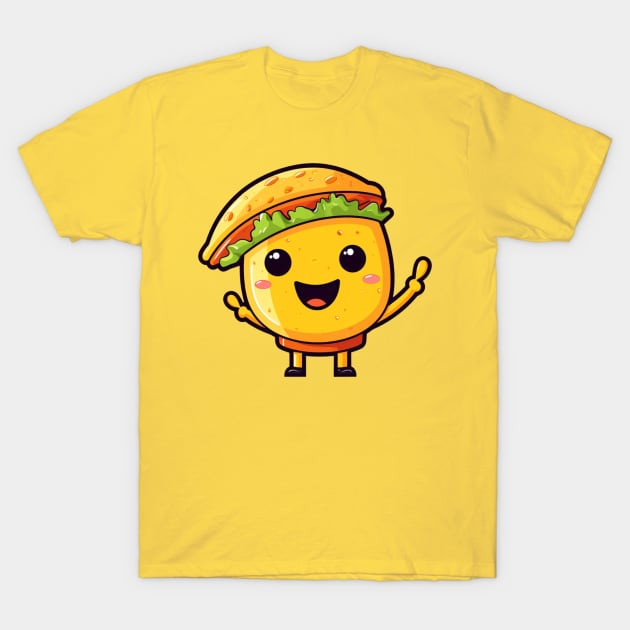 kawaii Taco cehees T-Shirt cute potatofood funny T-Shirt by nonagobich